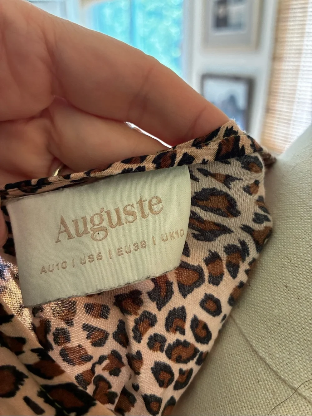 Auguste the Label TWO Leopard Print Star Print V-Neck Tops Blouses US 6